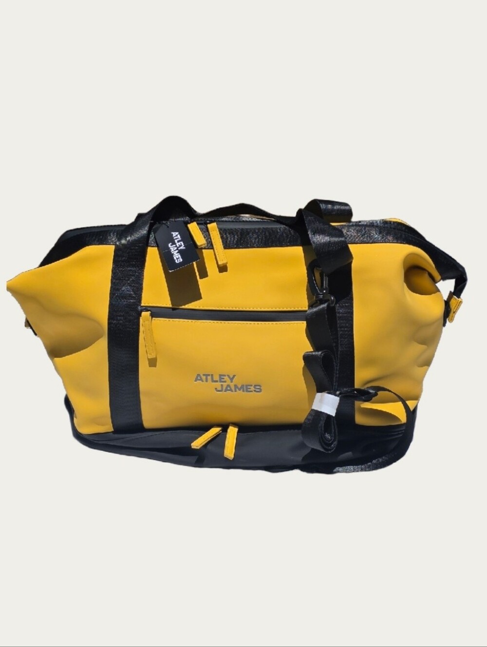 Atley James Bradshaw Travel Duffel Bag Yellow Black Large Gym Weekender NWT